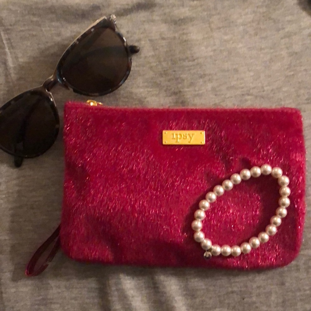Ipsy Hot Pink Make up bag. Fun and eye-catching!